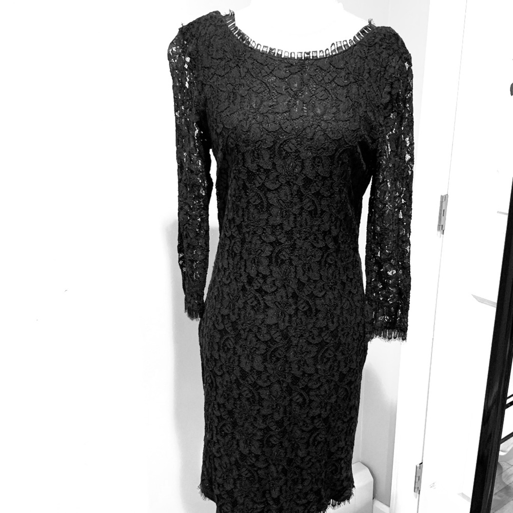 Classy black lace dress NWT